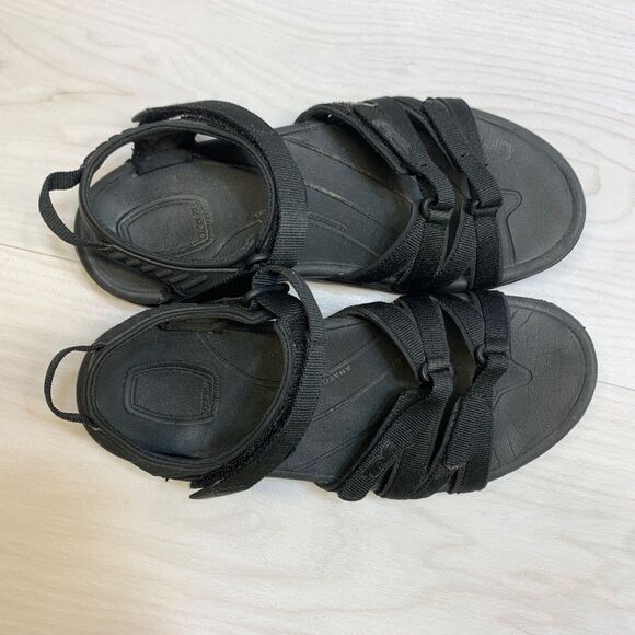 Teva Tirra Black/Black Strappy Sandal Women's Size 8 - Picture 9 of 10